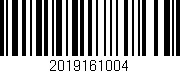 Código de barras (EAN, GTIN, SKU, ISBN): '2019161004'