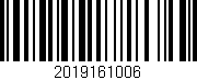 Código de barras (EAN, GTIN, SKU, ISBN): '2019161006'