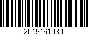 Código de barras (EAN, GTIN, SKU, ISBN): '2019161030'