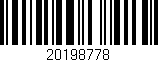 Código de barras (EAN, GTIN, SKU, ISBN): '20198778'