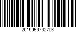 Código de barras (EAN, GTIN, SKU, ISBN): '2019958782706'