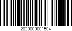 Código de barras (EAN, GTIN, SKU, ISBN): '2020000001584'