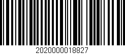 Código de barras (EAN, GTIN, SKU, ISBN): '2020000018827'