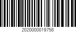 Código de barras (EAN, GTIN, SKU, ISBN): '2020000019756'
