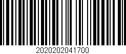 Código de barras (EAN, GTIN, SKU, ISBN): '2020202041700'