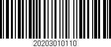 Código de barras (EAN, GTIN, SKU, ISBN): '20203010110'