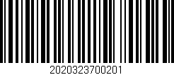 Código de barras (EAN, GTIN, SKU, ISBN): '2020323700201'