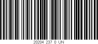 Código de barras (EAN, GTIN, SKU, ISBN): '20204_237_0_UN'