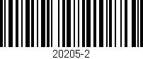 Código de barras (EAN, GTIN, SKU, ISBN): '20205-2'