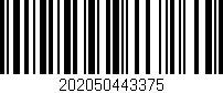 Código de barras (EAN, GTIN, SKU, ISBN): '202050443375'