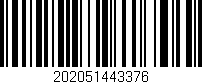 Código de barras (EAN, GTIN, SKU, ISBN): '202051443376'