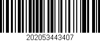 Código de barras (EAN, GTIN, SKU, ISBN): '202053443407'