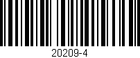 Código de barras (EAN, GTIN, SKU, ISBN): '20209-4'