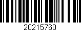 Código de barras (EAN, GTIN, SKU, ISBN): '20215760'
