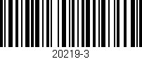 Código de barras (EAN, GTIN, SKU, ISBN): '20219-3'