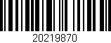 Código de barras (EAN, GTIN, SKU, ISBN): '20219870'