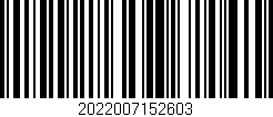 Código de barras (EAN, GTIN, SKU, ISBN): '2022007152603'