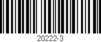 Código de barras (EAN, GTIN, SKU, ISBN): '20222-3'