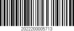 Código de barras (EAN, GTIN, SKU, ISBN): '2022200005713'