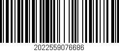 Código de barras (EAN, GTIN, SKU, ISBN): '2022559076686'