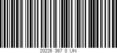 Código de barras (EAN, GTIN, SKU, ISBN): '20226_387_0_UN'