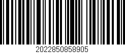 Código de barras (EAN, GTIN, SKU, ISBN): '2022850858905'