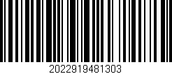 Código de barras (EAN, GTIN, SKU, ISBN): '2022919481303'