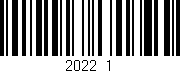 Código de barras (EAN, GTIN, SKU, ISBN): '2022/1'