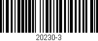 Código de barras (EAN, GTIN, SKU, ISBN): '20230-3'
