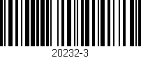 Código de barras (EAN, GTIN, SKU, ISBN): '20232-3'