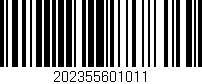 Código de barras (EAN, GTIN, SKU, ISBN): '202355601011'