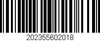 Código de barras (EAN, GTIN, SKU, ISBN): '202355602018'