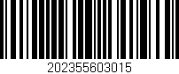 Código de barras (EAN, GTIN, SKU, ISBN): '202355603015'