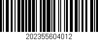 Código de barras (EAN, GTIN, SKU, ISBN): '202355604012'