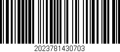 Código de barras (EAN, GTIN, SKU, ISBN): '2023781430703'