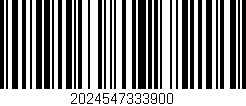 Código de barras (EAN, GTIN, SKU, ISBN): '2024547333900'