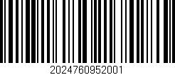 Código de barras (EAN, GTIN, SKU, ISBN): '2024760952001'