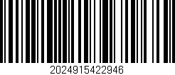 Código de barras (EAN, GTIN, SKU, ISBN): '2024915422946'