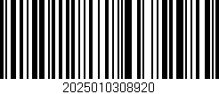 Código de barras (EAN, GTIN, SKU, ISBN): '2025010308920'