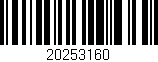 Código de barras (EAN, GTIN, SKU, ISBN): '20253160'
