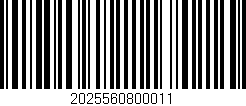 Código de barras (EAN, GTIN, SKU, ISBN): '2025560800011'
