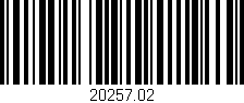 Código de barras (EAN, GTIN, SKU, ISBN): '20257.02'