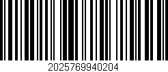Código de barras (EAN, GTIN, SKU, ISBN): '2025769940204'