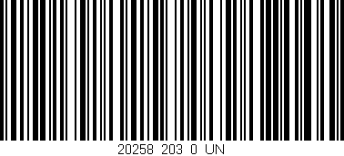 Código de barras (EAN, GTIN, SKU, ISBN): '20258_203_0_UN'