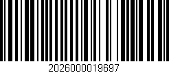 Código de barras (EAN, GTIN, SKU, ISBN): '2026000019697'