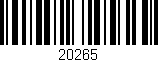 Código de barras (EAN, GTIN, SKU, ISBN): '20265'
