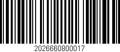 Código de barras (EAN, GTIN, SKU, ISBN): '2026660800017'