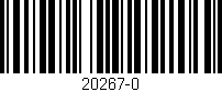 Código de barras (EAN, GTIN, SKU, ISBN): '20267-0'