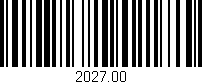 Código de barras (EAN, GTIN, SKU, ISBN): '2027.00'