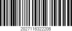 Código de barras (EAN, GTIN, SKU, ISBN): '2027116322206'